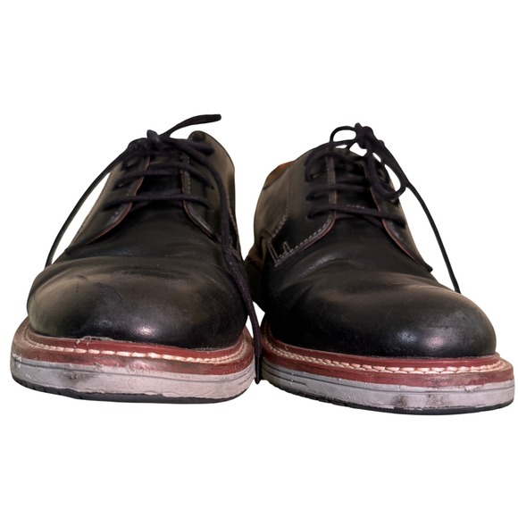 Johnston & Murphy TRUFOAM Oxford Mens 8.5M Black Good 20-3521 Leather Lace Up - Picture 4 of 7